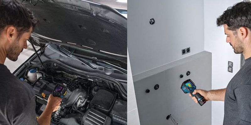 Máy ảnh nhiệt Bosch GTC 450-13 dùng trong kiểm tra máy móc, hệ thống nhà máy