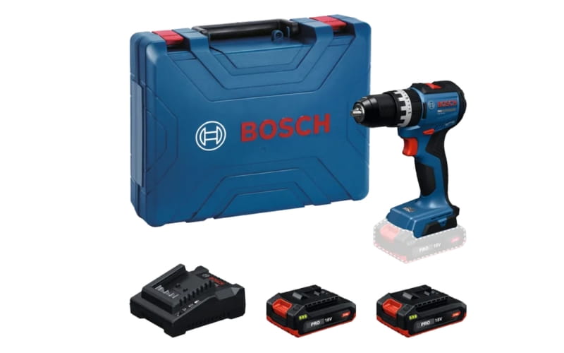  Bosch GSB 18V-52 được trang bị đầy đủ pin và bộ sạc chính hãng Bosch