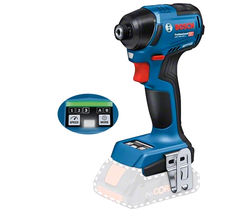 Máy bắn vít Bosch GDR 18V-220 C làm việc với 3 cấp tốc độ siết