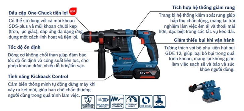 Máy được tích hợp nhiều tính năng hiện đại