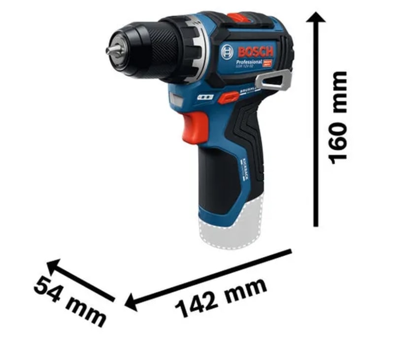 Bosch GSR 12V-32 Solo nhỏ nhẹ, dễ sử dụng
