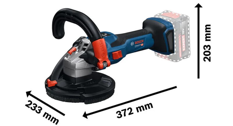 Máy mài bê tông dùng pin Bosch GBR 18V-15 S Solo bền chắc