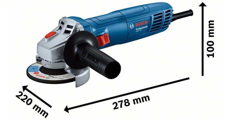Bosch GWS 18V-11PS thon gọn có công tắc bấm dễ thao tác