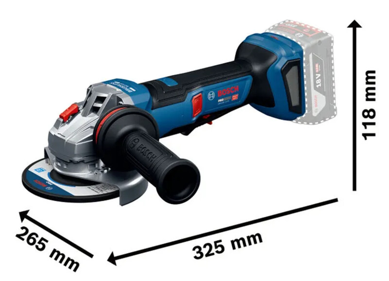 Máy mài pin GWS 18V-11PS SOLO 125mm bền chắc, tuổi thọ cao