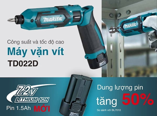 Máy vặn vít dùng pin Makita TD022DSE