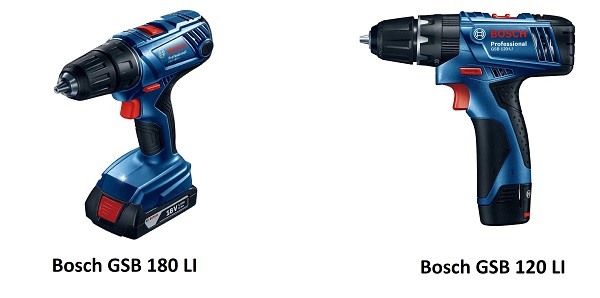 Đánh giá ngoại hình của Bosch GSB 120 LI và 180 LI