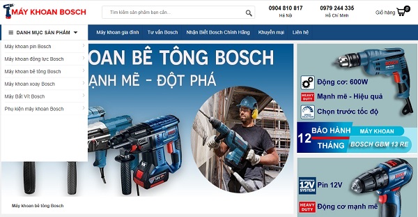 Địa chỉ mua máy khoan Bosch chính hãng