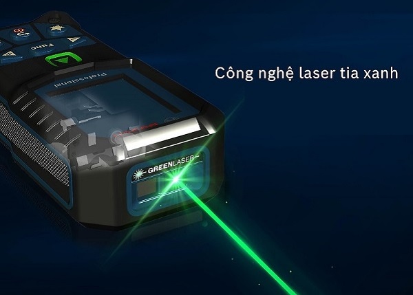 Máy đo khoảng cách laser tia xanh ứng dụng công nghệ laser xanh