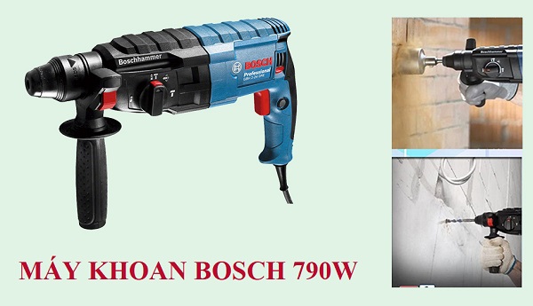Máy khoan Bosch 790W thuộc dòng máy khoan bê tông