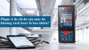 Phạm vi đo tối đa của máy đo khoảng cách laser là bao nhiêu mét?